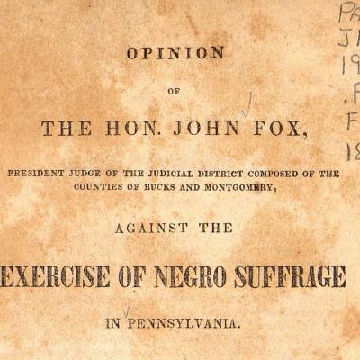 Cover page of Judge John Fox's opinion