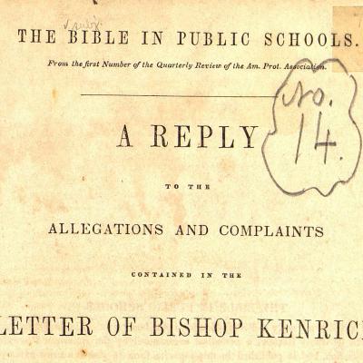 Colton's Bible in Public Schools title page