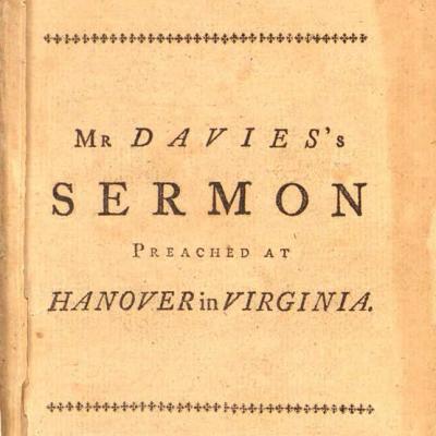 Cover of Davies' sermon