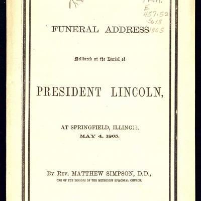 Cover of printed speech